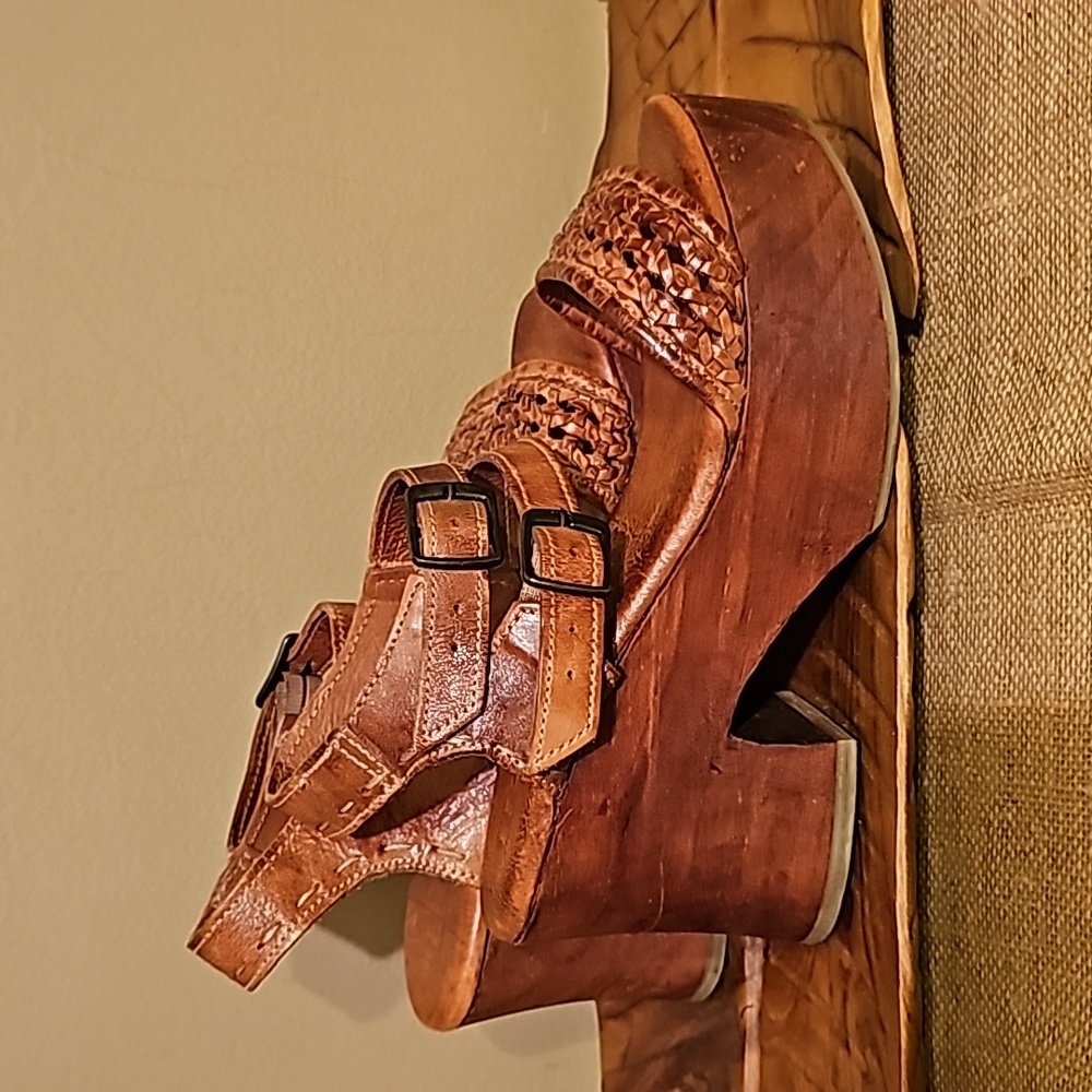 Bed Stu Brown Platform Sandals